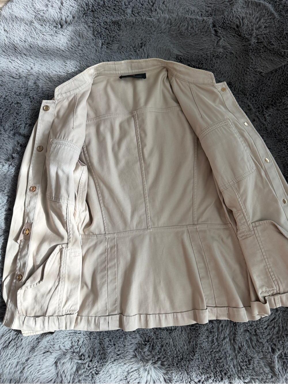 Carolina Herrera Utility Jacket in Beige Cotton - Picture 5 of 9